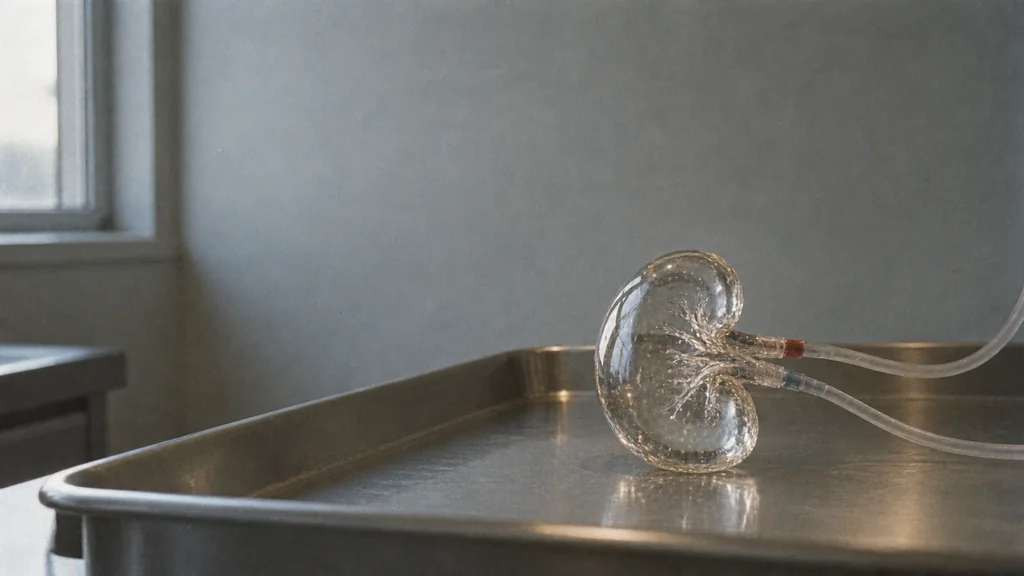 A year-frozen pig kidney makes urine